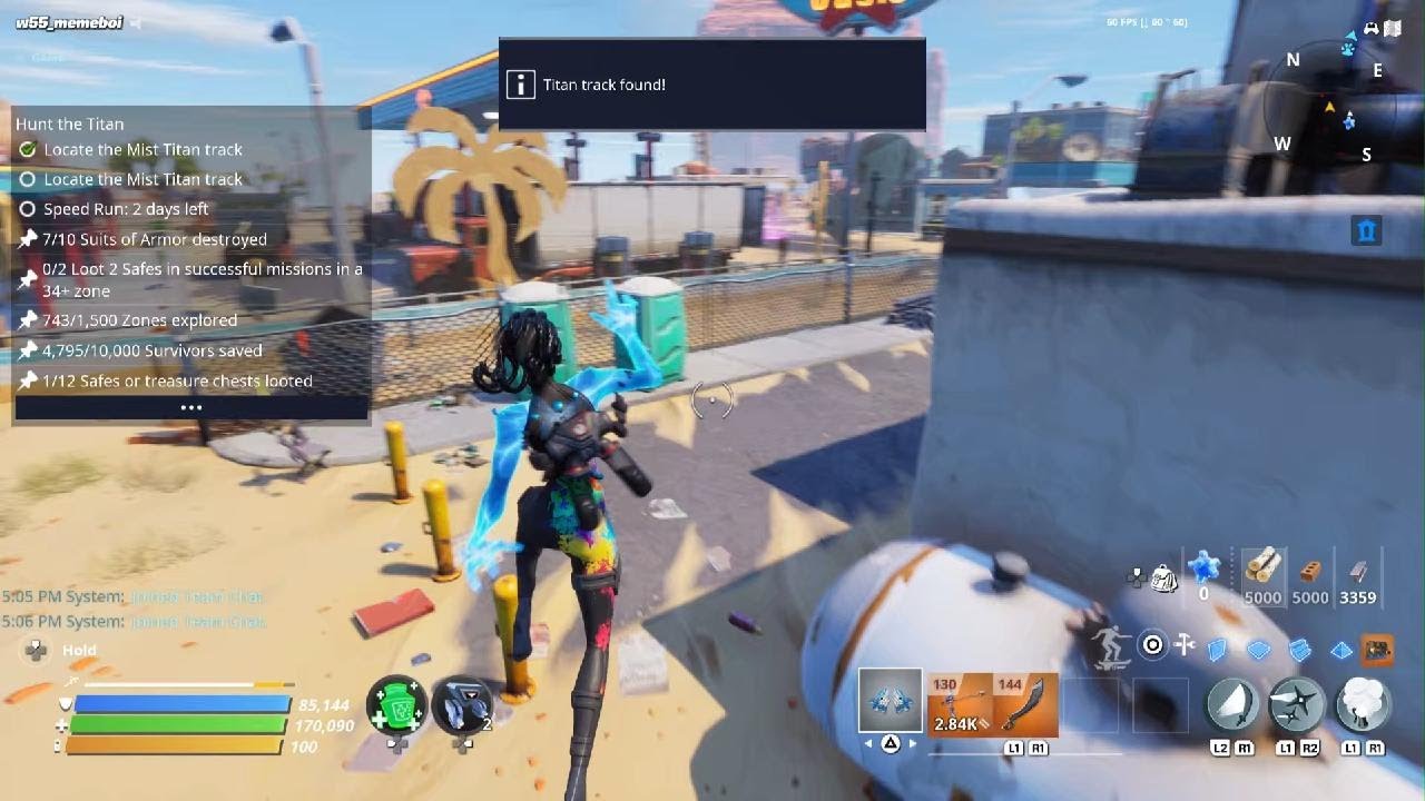Fortnite save the world thunder route 99 hunt the Titan 4player solo