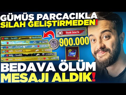 GÜMÜŞ PARÇACIKLA SİLAH GELİŞTİRMEDEN ÖLÜM MESAJI ALDIK! (TÜM MARKETİ ALDIK) PUBG Mobile