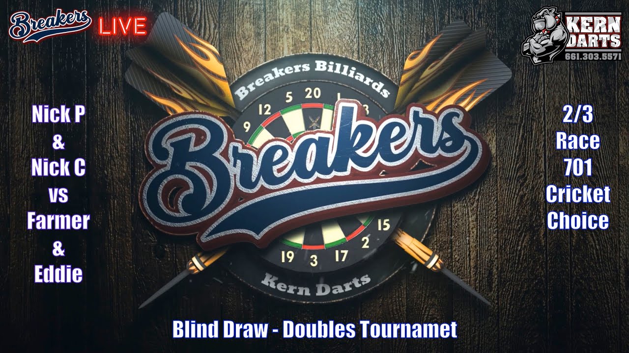 Image of video the Darts Blind Draw - Doubles Nick P/Nick C vs Farmer/Eddie 18