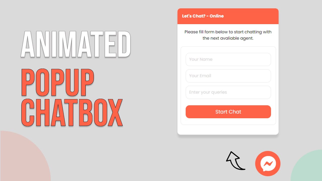 How To Create Website Chat Box Using Html And Css Create Chat Box