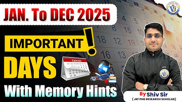 UGC NET Paper 1 Higher Education | Important Days January to December With Memory Hints | Shiv Sir