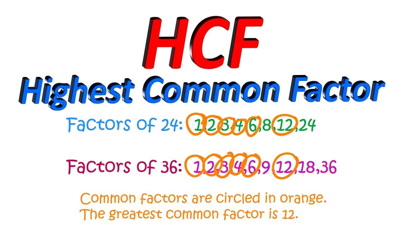 HCF Highest Common Factor Or GCD Greatest Common Divisor How To hcf-highest-common-factor-or-gcd-greatest-common-divisor-how-to