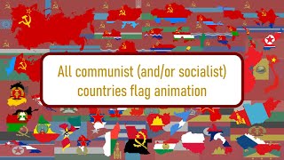 All communist (and/or Socialist) countries flag animation