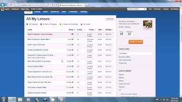 How to Squidoo: Lens List