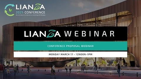 LIANZA Webinar - Conference Proposal Development