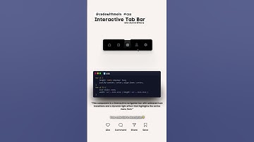 Interactive Tab Bar ✨ #css #tabs #responsivewebsite