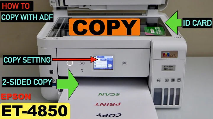 Epson Ecotank ET 4850 Printer 2-Sided Copy, Copy ID Card, Copy With ADF Tray!