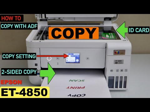 Epson Ecotank ET 4850 Printer 2-Sided Copy, Copy ID Card, Copy With ADF Tray!