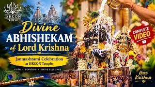 Divine Abhishek of Lord Krishna 🙏 | Janmashtami Celebration at ISKCON Temple | 2026