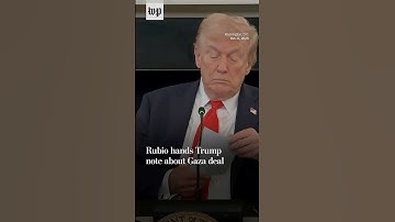 Rubio hands Trump note about Gaza deal