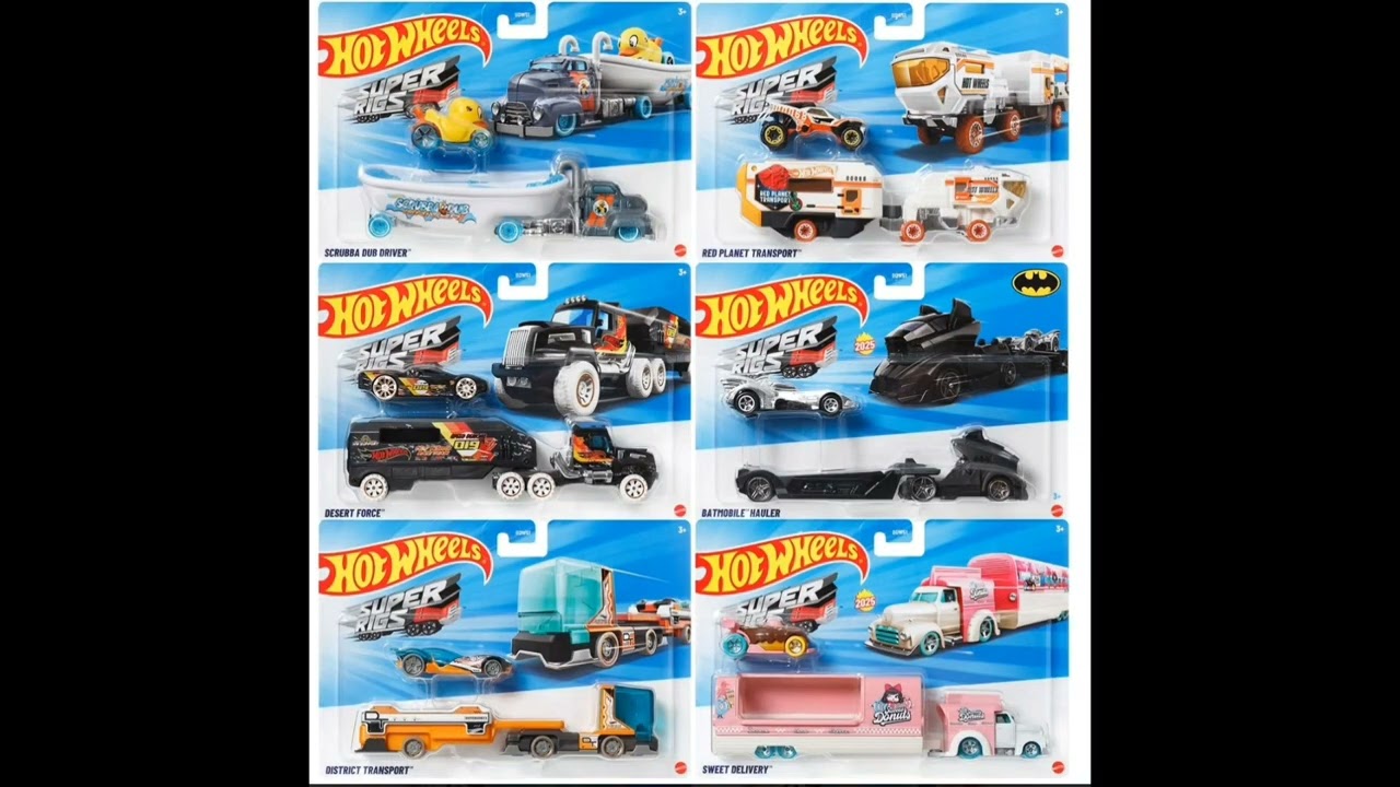 Hot Wheels Super Hauling Rig and Car 2025 Mix 2 Case of 6 - YouTube