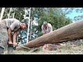 Construimos bancos de toras de eucalipto rústico