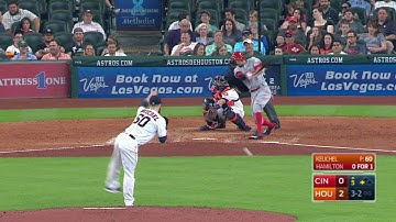 CIN@HOU: Hamilton plates Suarez with groundout