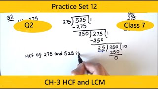 HCF and LCM  / standard 7 maths ch-3  practice set 12Q2 / Std 7 practice set 12 / Maharashtra Board