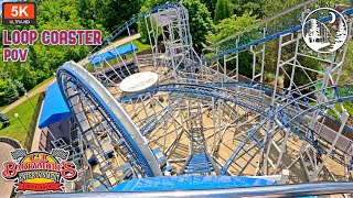 Loop Coaster Front Seat POV On Ride 5K 60 FPS | CJ Barrymore's Looping Pinfari Zyklon | Tiniest Loop