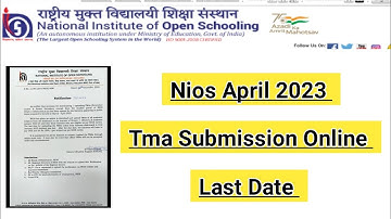 What is the last date of TMA submission NIOS 2023 | Task Is Helping (NIOS) #nios #taskishelping
