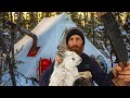 Surviving Winter in a Hot Tent with a Gun! | Trap, Cook, and Eat Wild Delicious Animals, Fish, Syrup