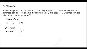 VARIACIONES, PERMUTACIONES Y COMBINACIONES (29), COMBINATORIA, EJERCICIO 41