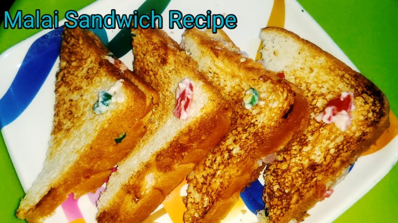 Malai Sandwich Recipe/Cream Sandwich Recipe In Hindi/Veg Malai Sandwich