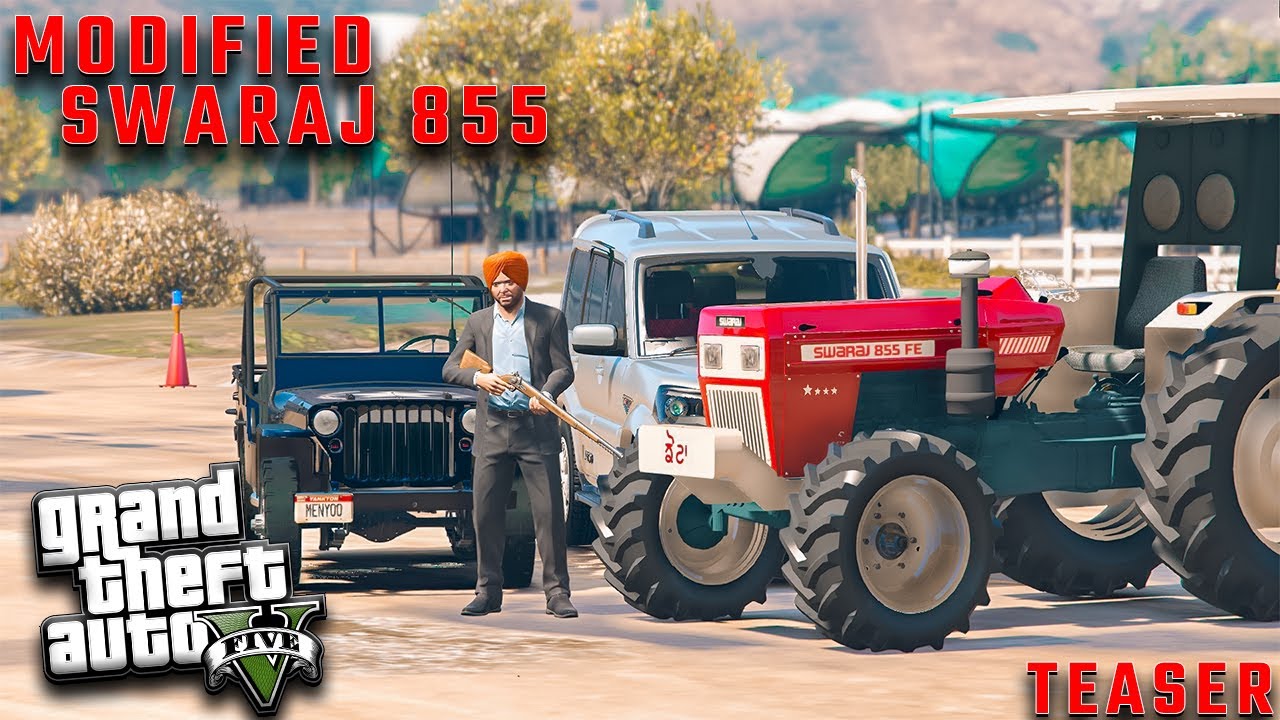 Swaraj 855 in GTA 5 | Punjabi GTA Video