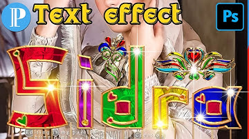 Haw to make golden glass font || text effect in piexllab PS touch || glass font editing 2023