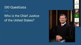 03.15.22 - Citizenship Class - U.S. Leaders 100 Questions