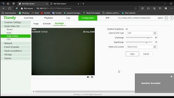 White light led control in Tiandy Ip cameras from web gui of camera and nvr