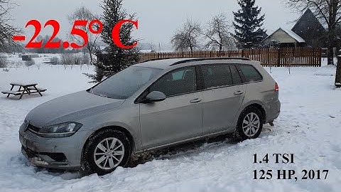 VW GOLF MK7 1.4 TSI COLD START -22.5°C