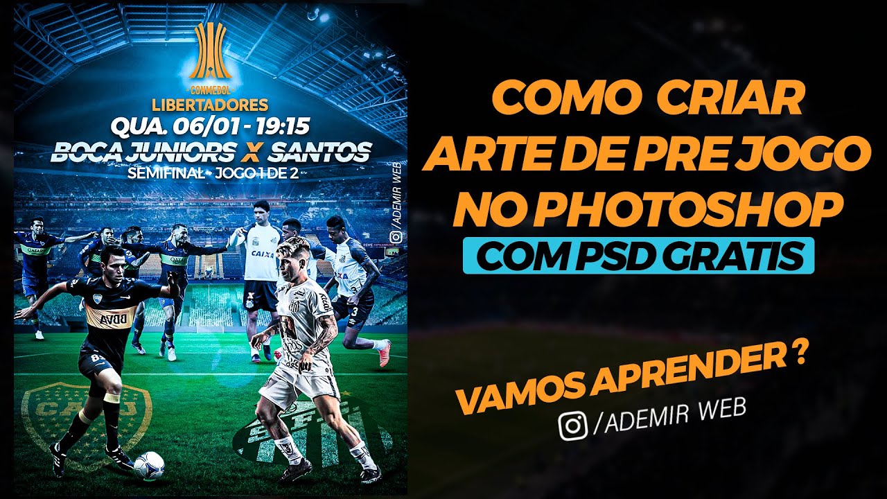 Flyer Jogadores de Futebol Semifinal Jogos Times Social Media PSD