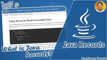 What is Java Records - Java Records Day 1 | MengSreang Channel
