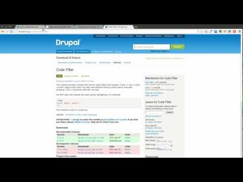 Drupal 7 Code Filter Module - Daily Dose of Drupal Episode 44