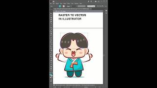 Convert raster photo to vector in illustrator #illustrator #tips
