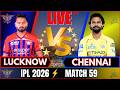 🔴IPL LIVE: LSG vs CSK Live match Score, IPL 2026 Match Today | CHENNAI vs LUCKNOW Live cricket match