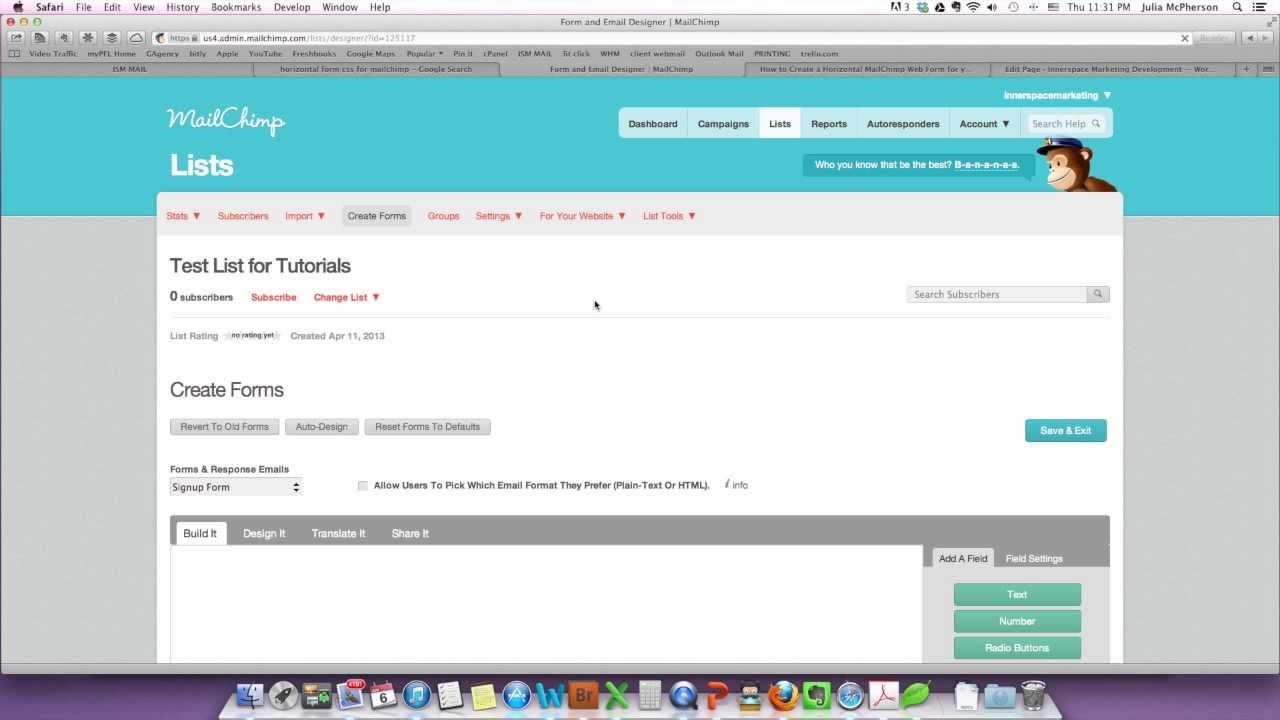How to Make Horizontal Optin Form for MailChimp with Name + Email Fields for WordPress