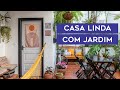 CASA APAIXONANTE COM JARDIM, PISO DE CAQUINHOS E DECORAÇÃO COLORIDA | CASA ANTIGA COM NOVA REFORMA