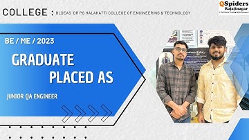 Student Placement Story as Content  JUNIOR QA ENGINEER  | QSpiders | Rajajinagar