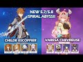 C0 Childe Freeze &amp; C0 Varesa Overload | 5.8 Spiral Abyss | Genshin Impact