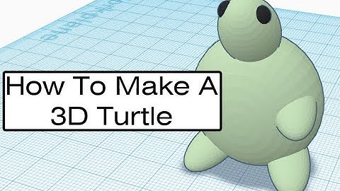 Tinkercad Tutorial - How To Make A 3D Turtle