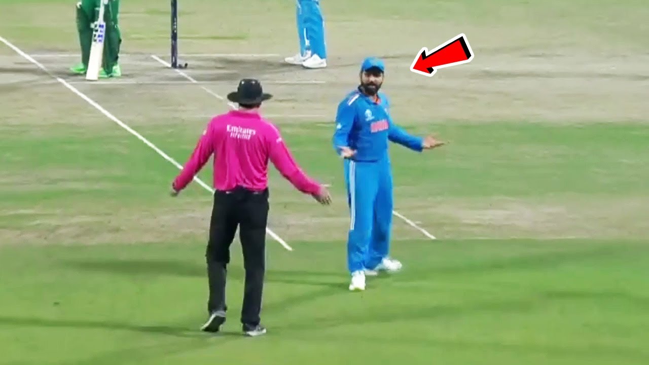 Rohit Sharma angry on Umpire today on India vs South Africa cwc 2023 ...