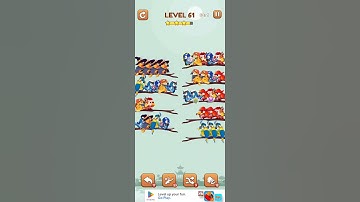 BIRD SORT 2 COLOR PUZZLE GAME🐦 LEVEL 61