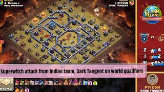 World Qualifiers: Indian team!!  Super Witch attack from indian team :- by Dark Tangent ⭐🌟⭐:!!!