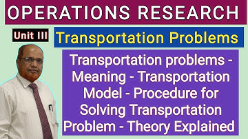 Operationeel onderzoek I Transportproblemen I Betekenis en procedure van TP I Theorie I Deel 1 I