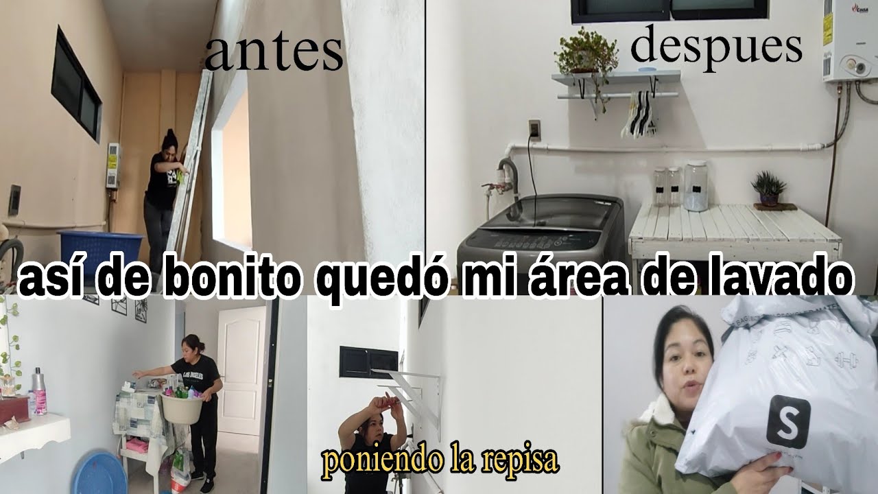 Asi quedo el área de lavado 💯 tengo espacio el suficiente/ compras, comida y SHEIN 