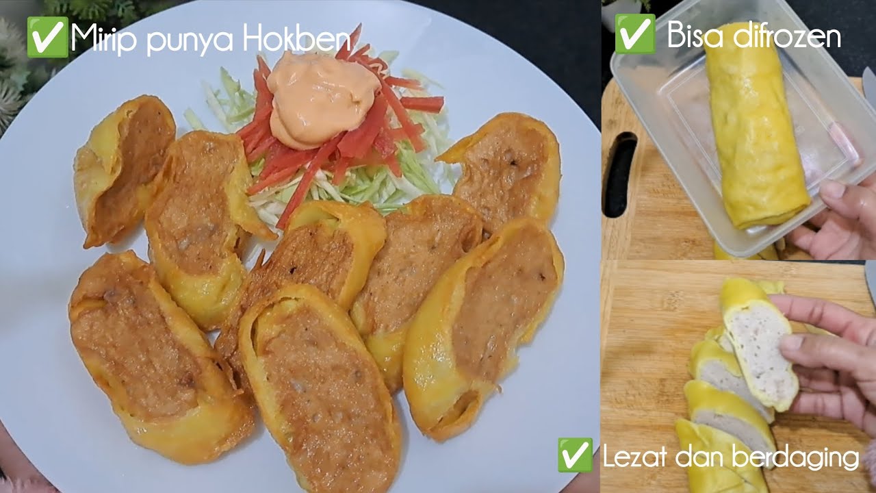 Kalo punya 1/4 Daging Ayam bisa dibikin Egg Chicken Roll ala Hokben yang enak dan berdaging