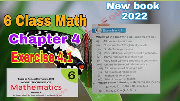 Class 6 Math Chapter 4 Exercise 4.1 | sets | SNC | NBF | Math class 6 chapter 4 | ilmi daradgah