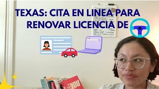 Como Sacar Cita en LINEA para Renovar Licencia (TEXAS)🚗