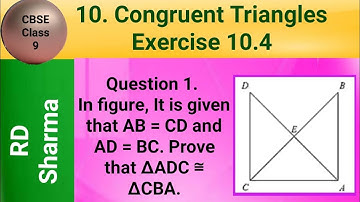 In figure, It is given that AB = CD and AD = BC. Prove that ΔADC ≅ ΔCBA.
