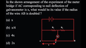 In the shown arrangement of the experiment of the meter bridge if AC  ED DPP 02 Q49