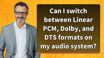 Can I switch between Linear PCM, Dolby, and DTS formats on my audio system?