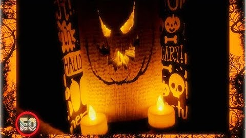 Halloween Book Folding: Adding LEDs to a Jack O